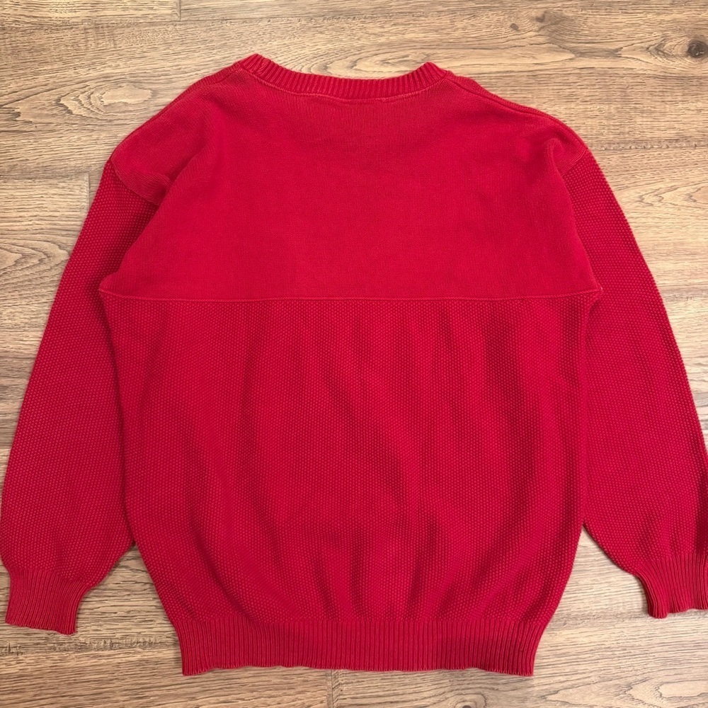Vtg 80s Indiana HOOSIERS Knit Basketball Bobby Knight Sweater adidas IU XL/L EUC - Picture 5 of 7
